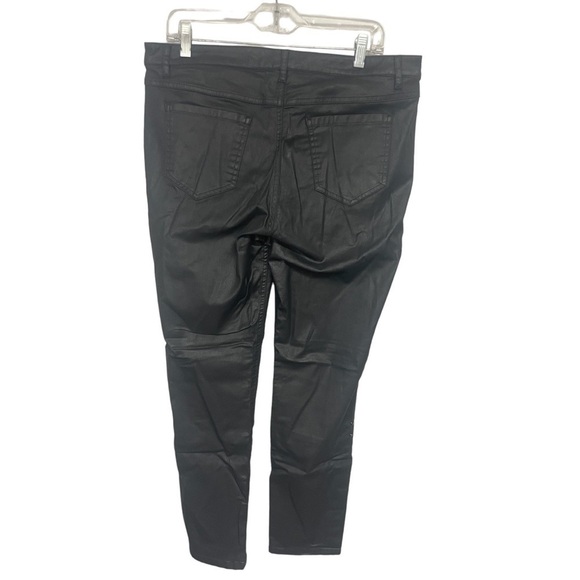 Per Se Carlisle Black Studded Moto Pant Cotton Faux Leather 12 - Picture 2 of 9